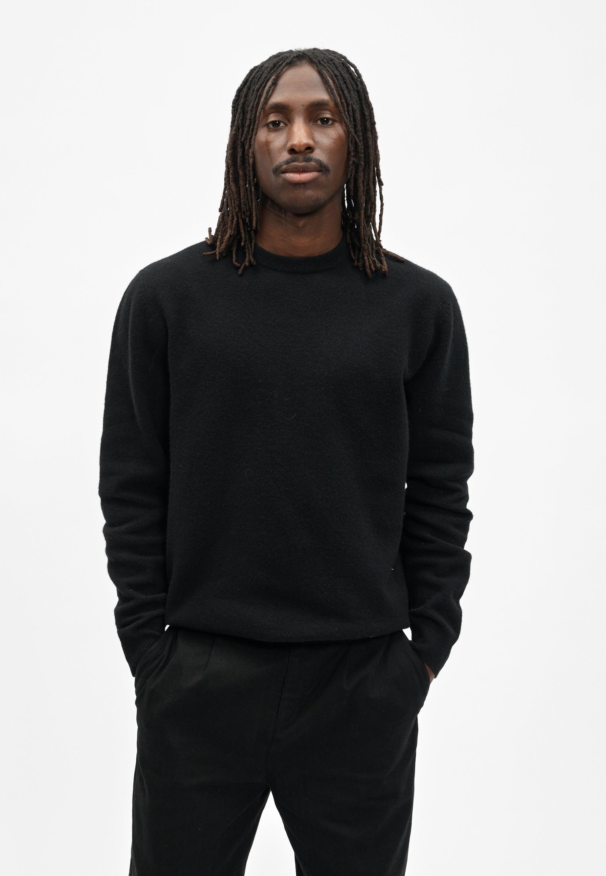 Cleptomanicx Soft Knit Black Strickpullover Herren schwarz